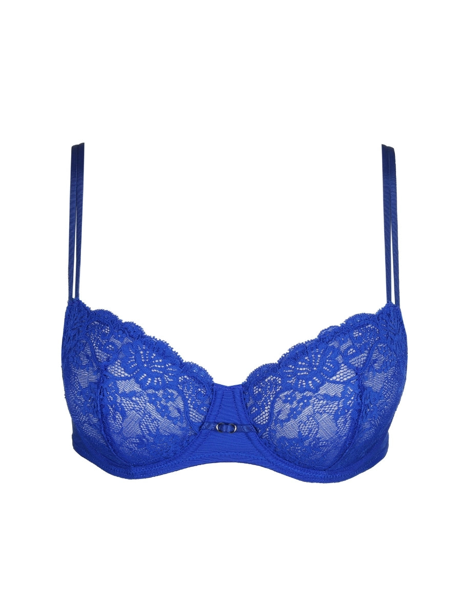 Melipha Vertical Seam Balcony Bra - Blue Print