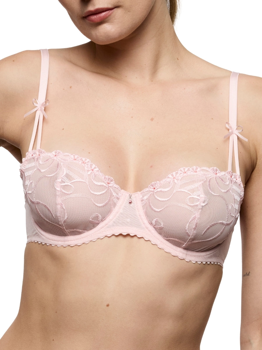 Noova Vertical Seam Balcony Bra - Gardenia Rose