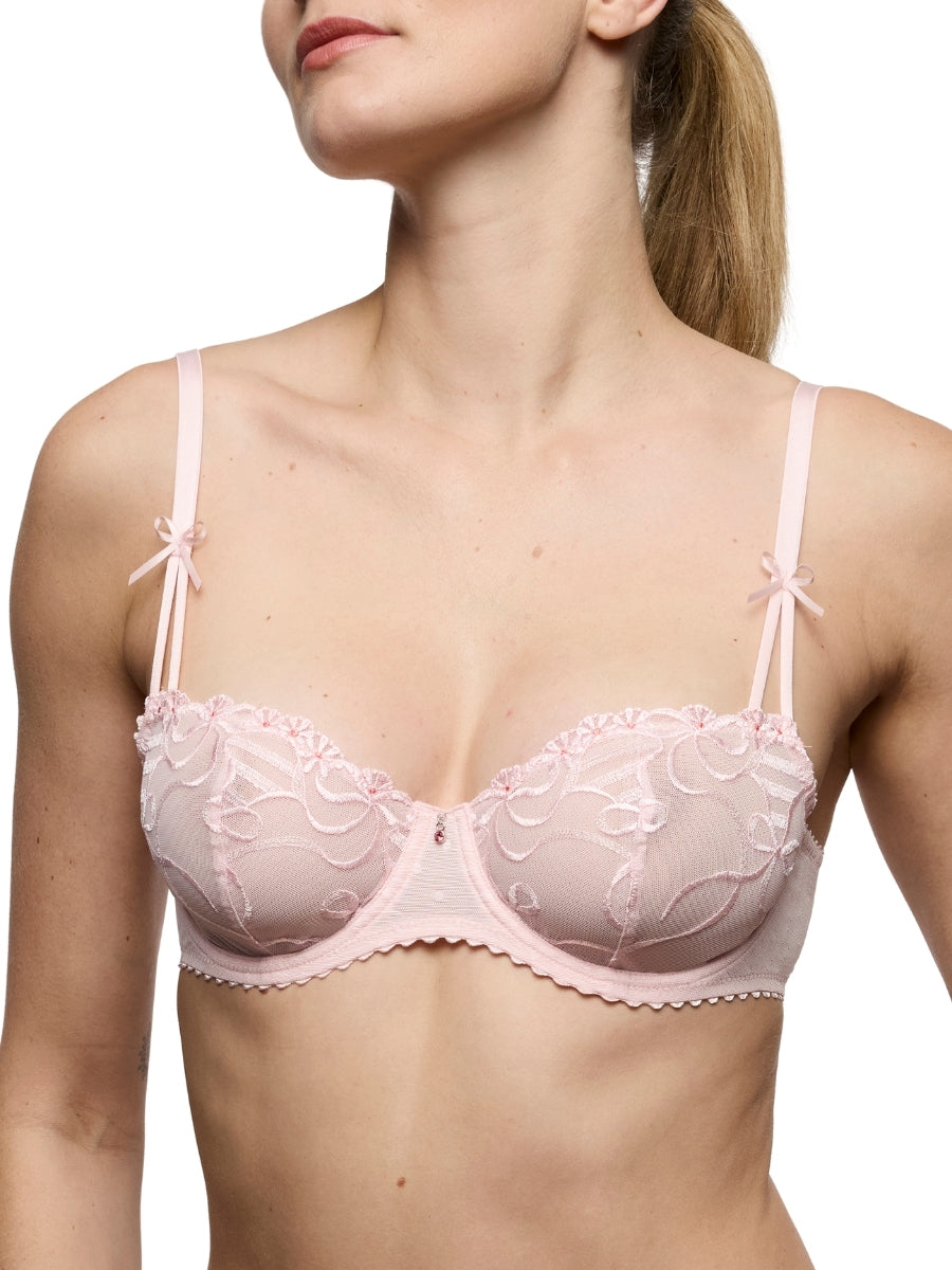 Noova Vertical Seam Balcony Bra - Gardenia Rose