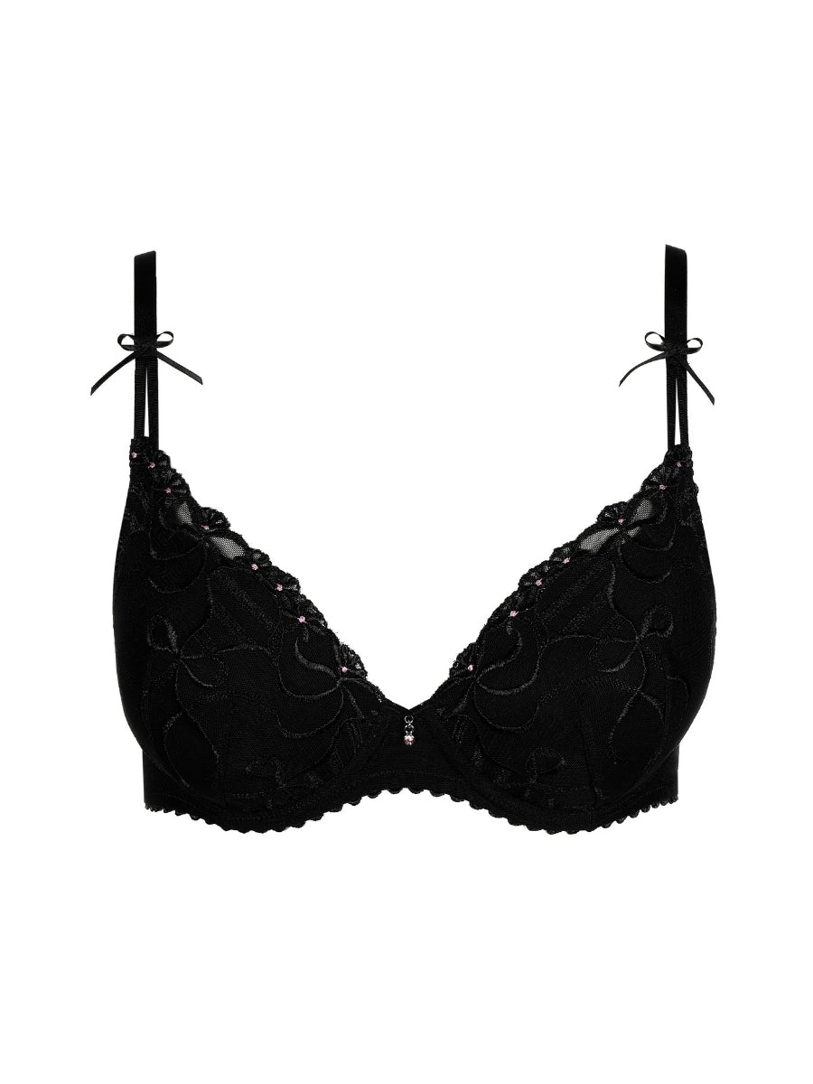 Noova Padded Heartshape Bra - Black
