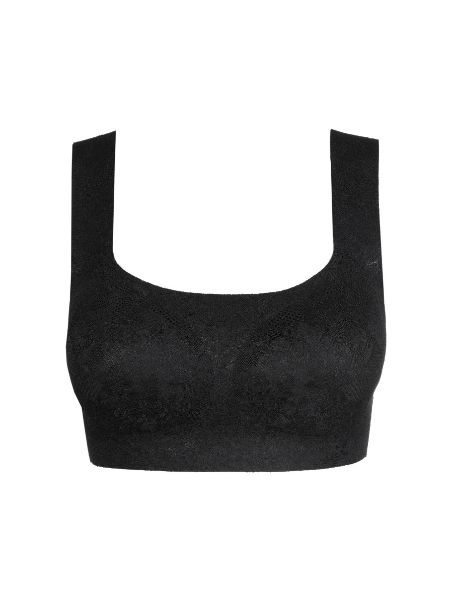 Soft Studio Lace Padded Bralette - Black