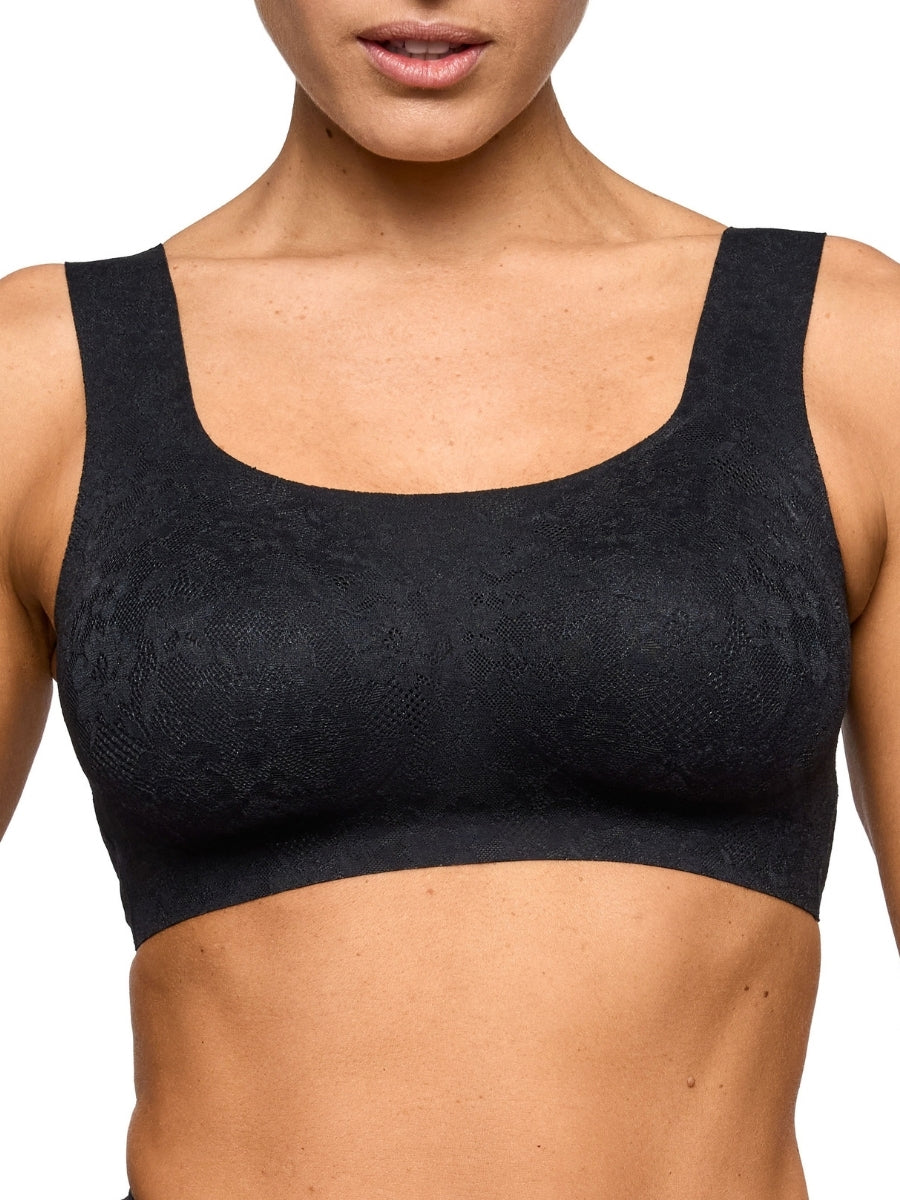 Soft Studio Lace Padded Bralette - Black