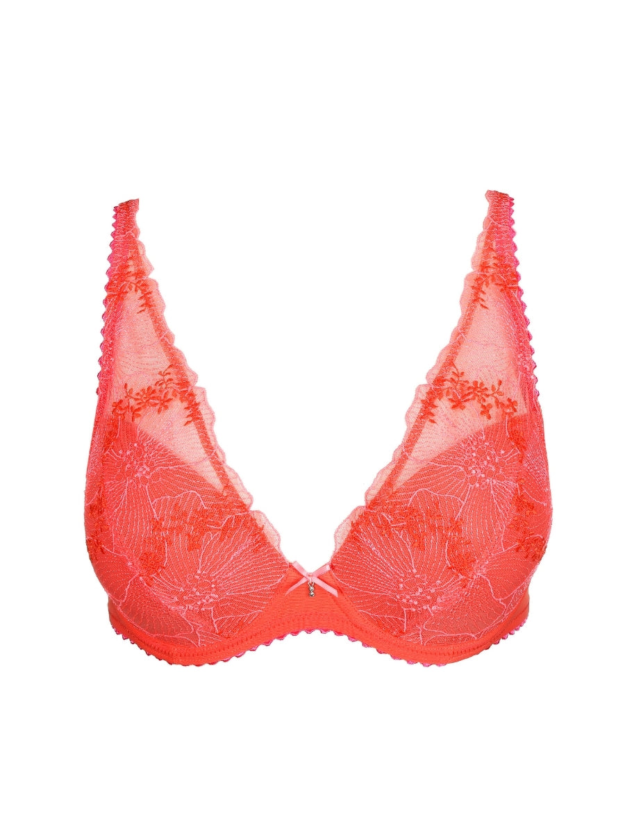 Solene Padded Plunge Bra - Pamplemousse