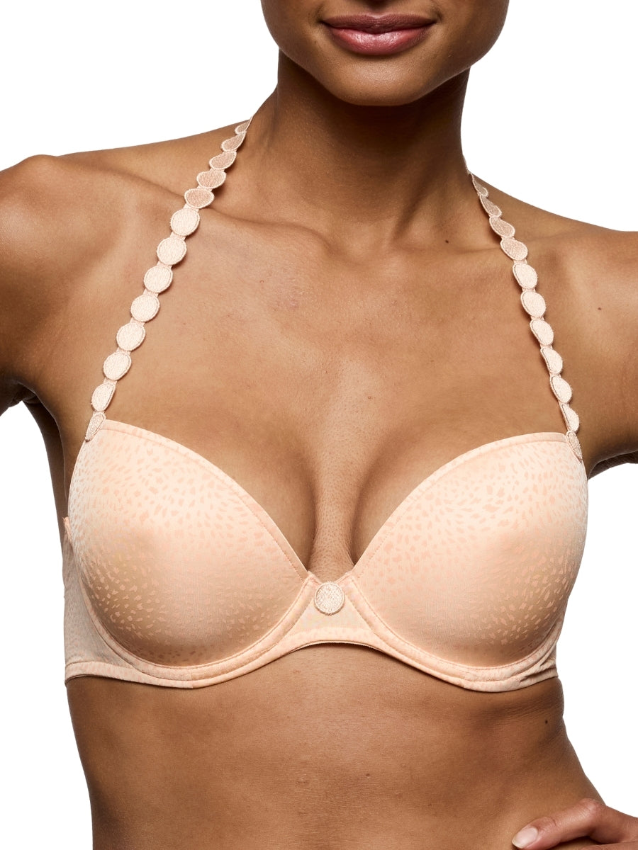 Tom Padded Plunge Bra - Peach Whisper