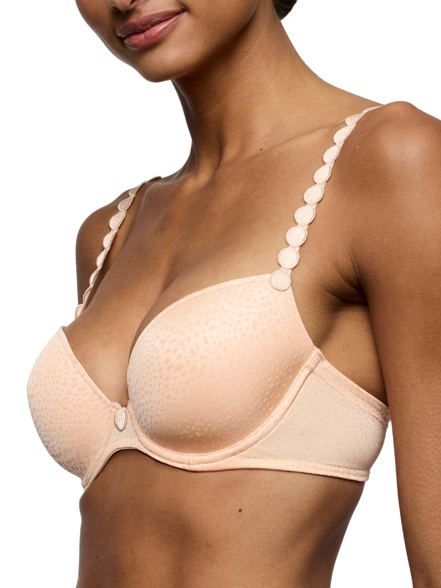 Tom Padded Plunge Bra - Peach Whisper