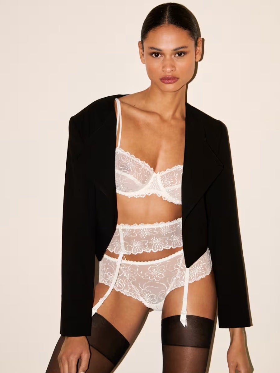 Jane Horizontal Seam Balcony Bra - Natural