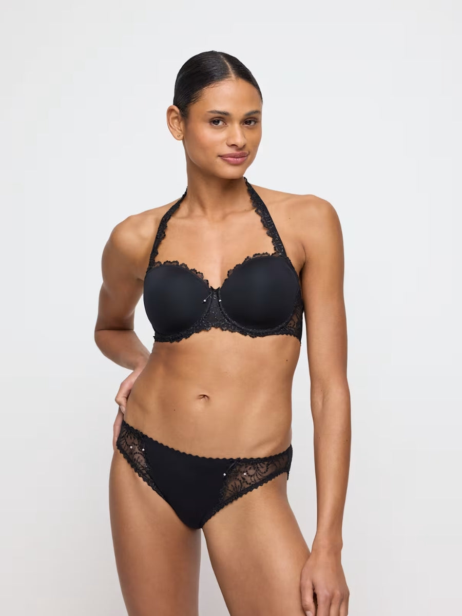 Jane Padded Strapless Bra - Black