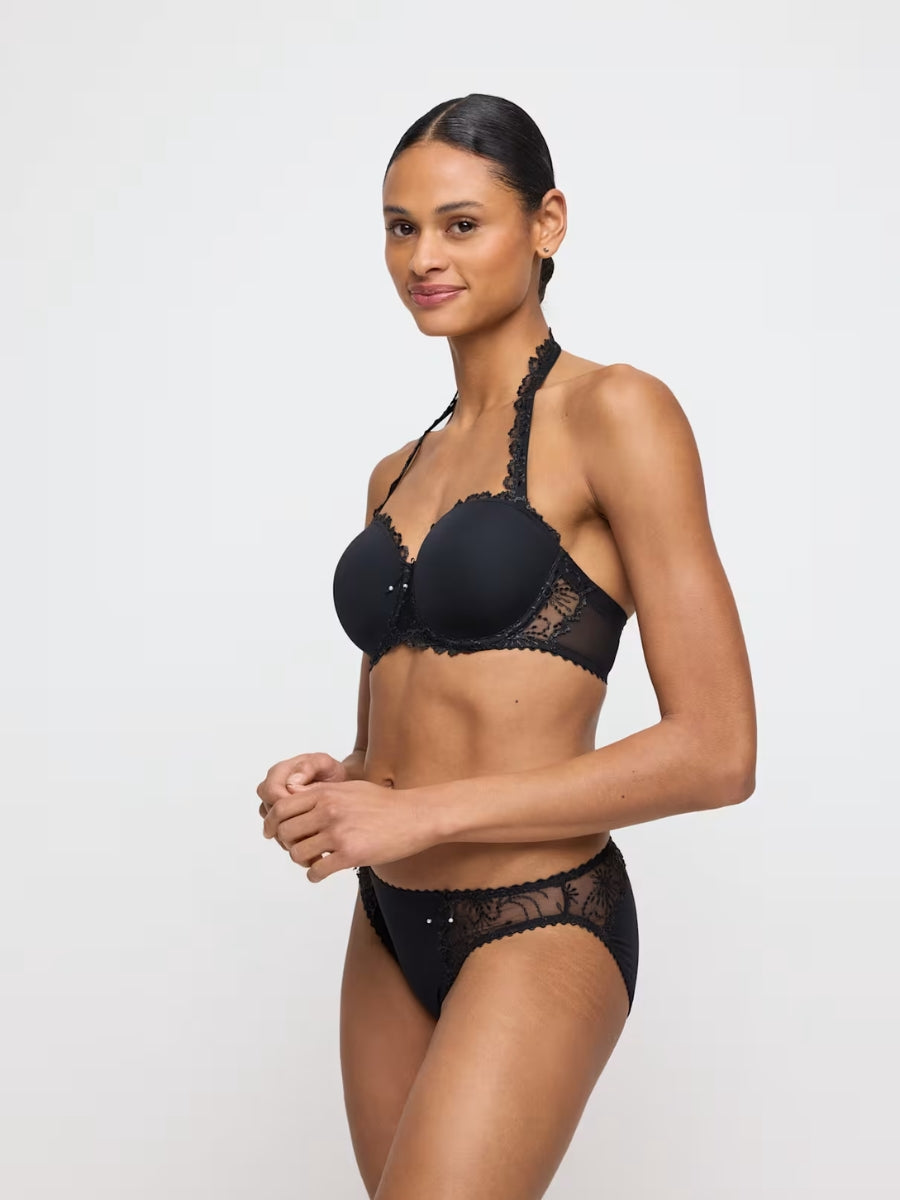 Jane Padded Strapless Bra - Black