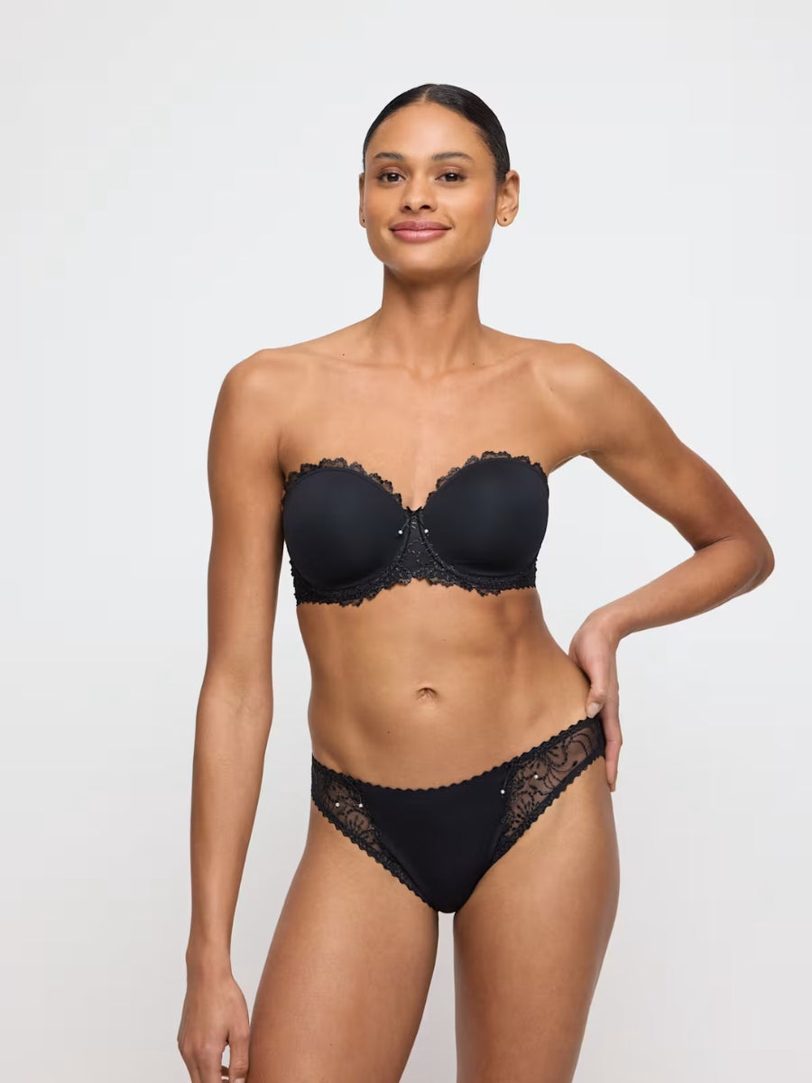 Jane Padded Strapless Bra - Black