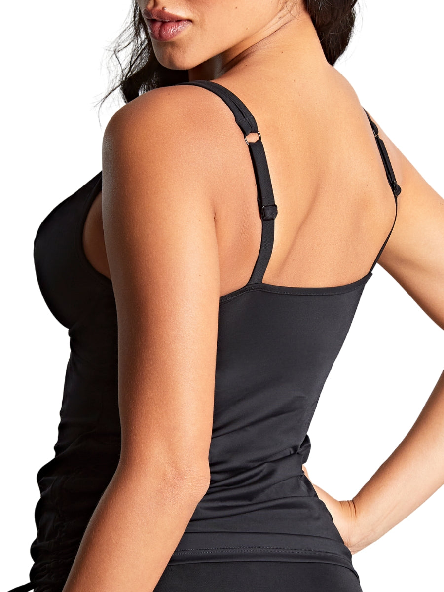 Anya Riva Balcony Tankini Top - Black