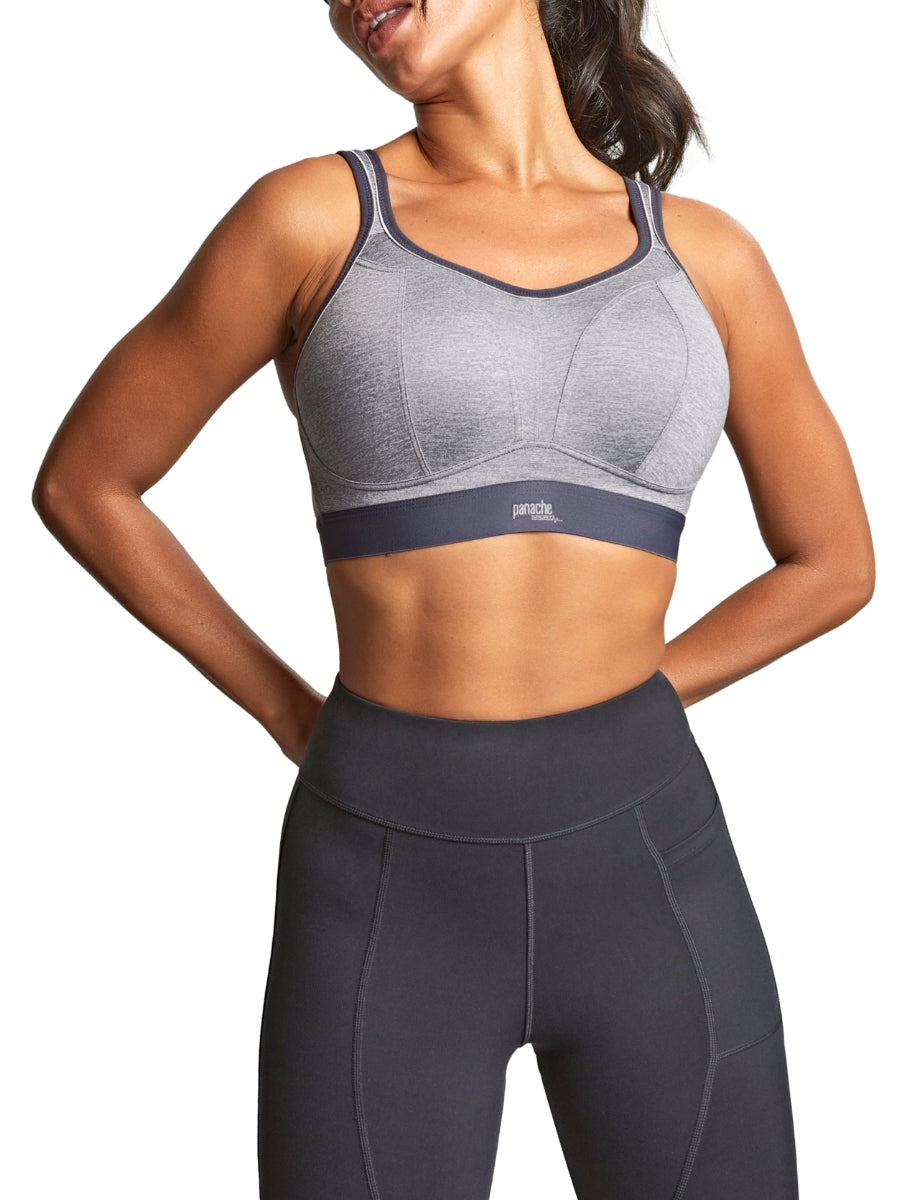 Boundless Non Wired Racerback Sports Bra - Charcoal Marl