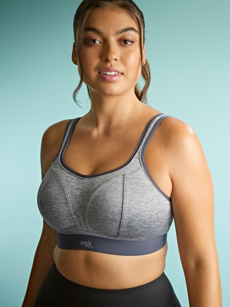 Boundless Non Wired Racerback Sports Bra - Charcoal Marl