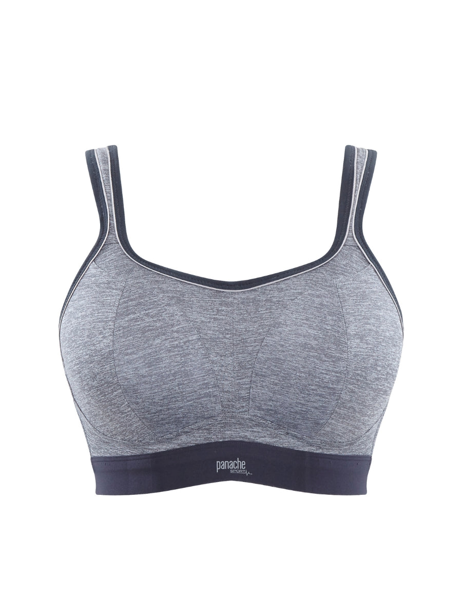 Boundless Non Wired Racerback Sports Bra - Charcoal Marl