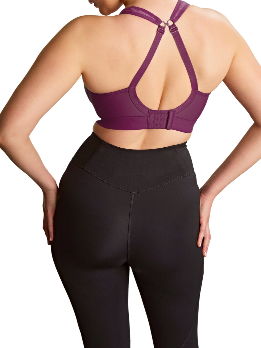 Boundless Non Wired Racerback Sports Bra - Berry/Chalk