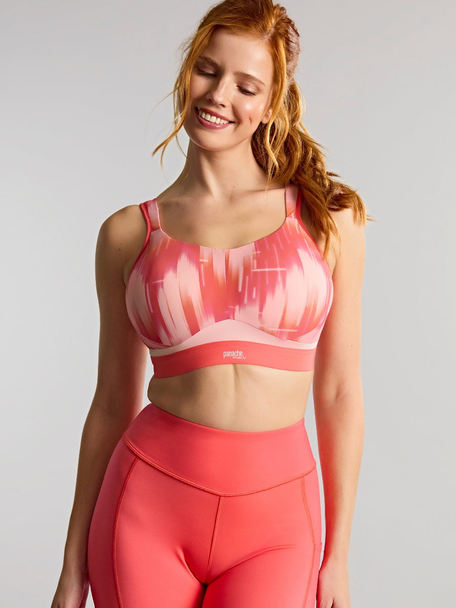 Boundless Non Wired Racerback Sports Bra - Pink Abstract