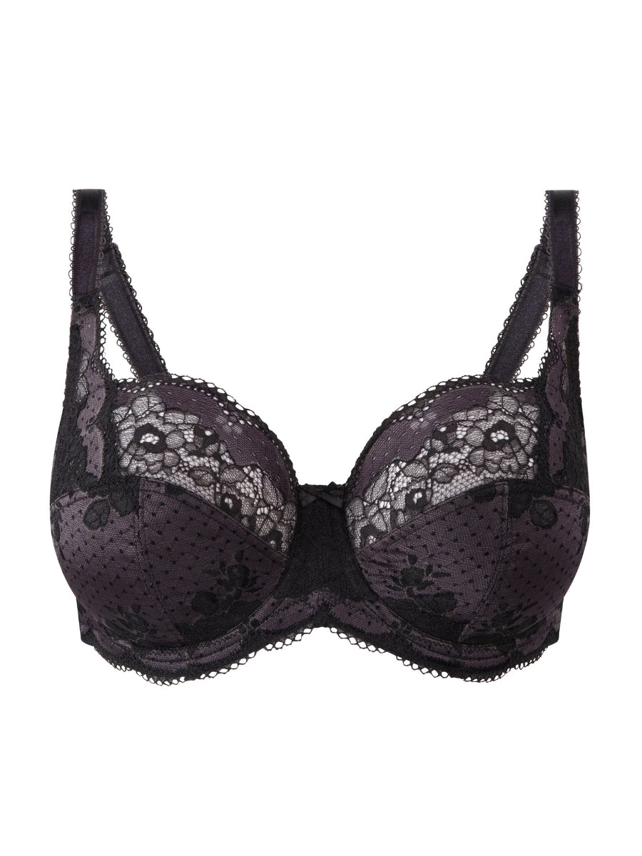 Clara Full Cup Bra - Charcoal/Black