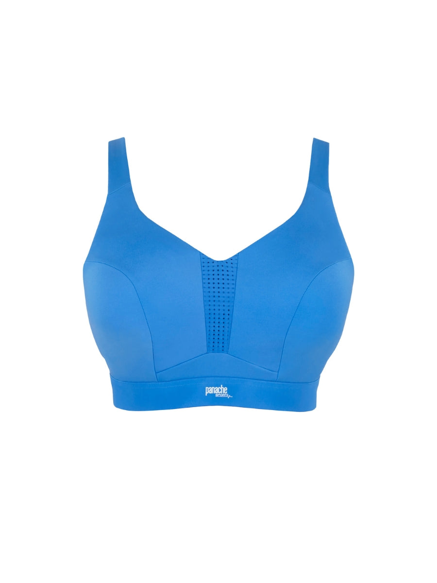 Endurance Wired Racerback Sports Bra - Azure