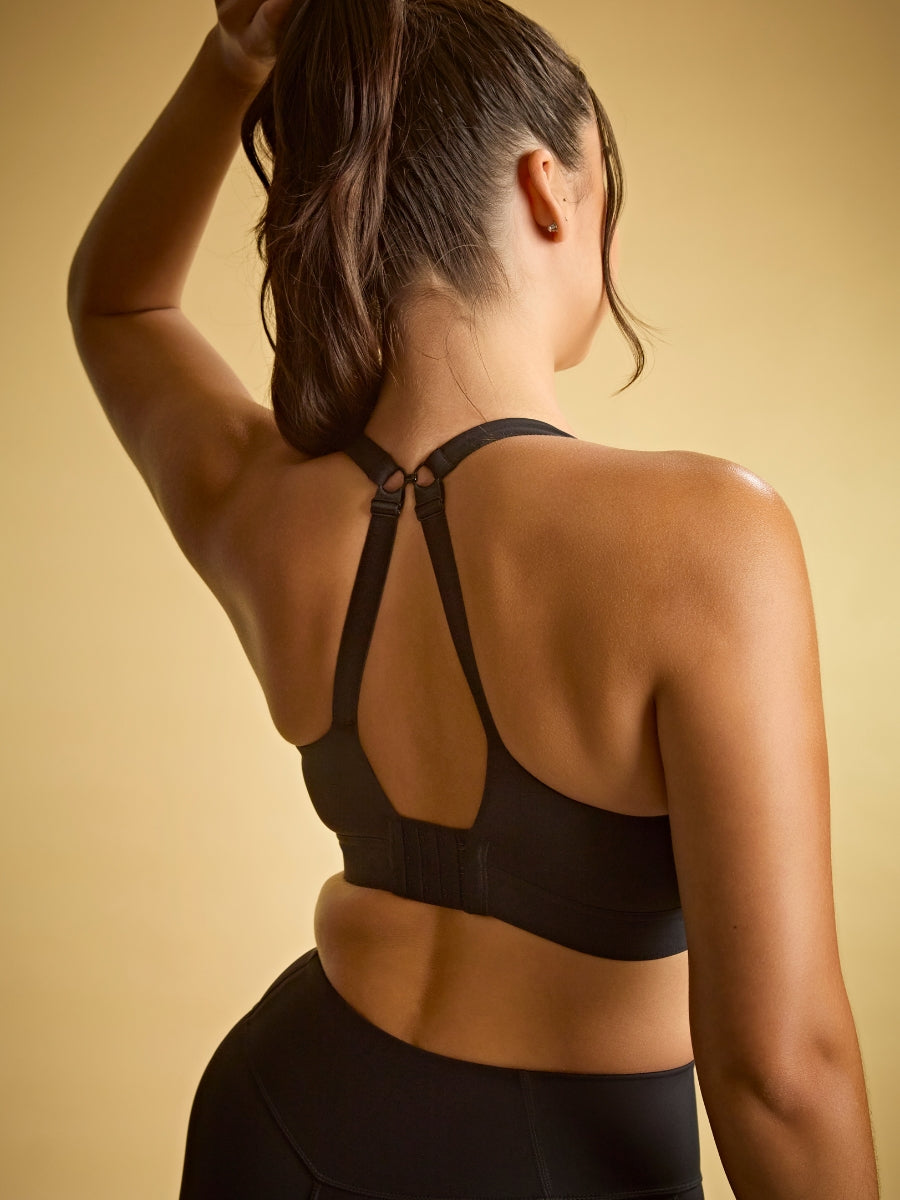Endurance Wired Racerback Sports Bra - Black