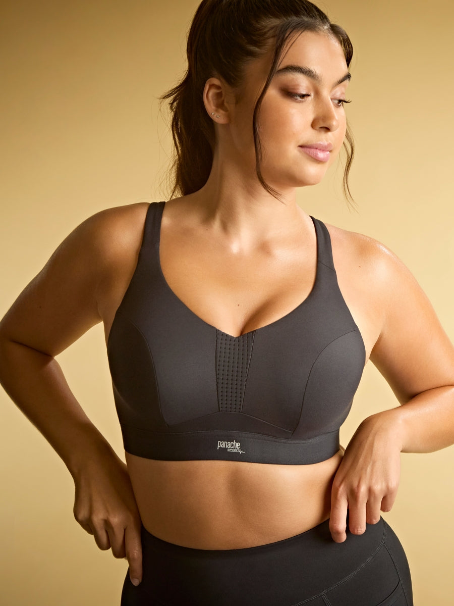Endurance Wired Racerback Sports Bra - Black