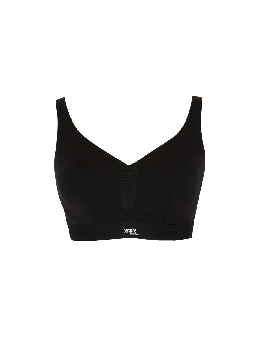 Endurance Wired Racerback Sports Bra - Black