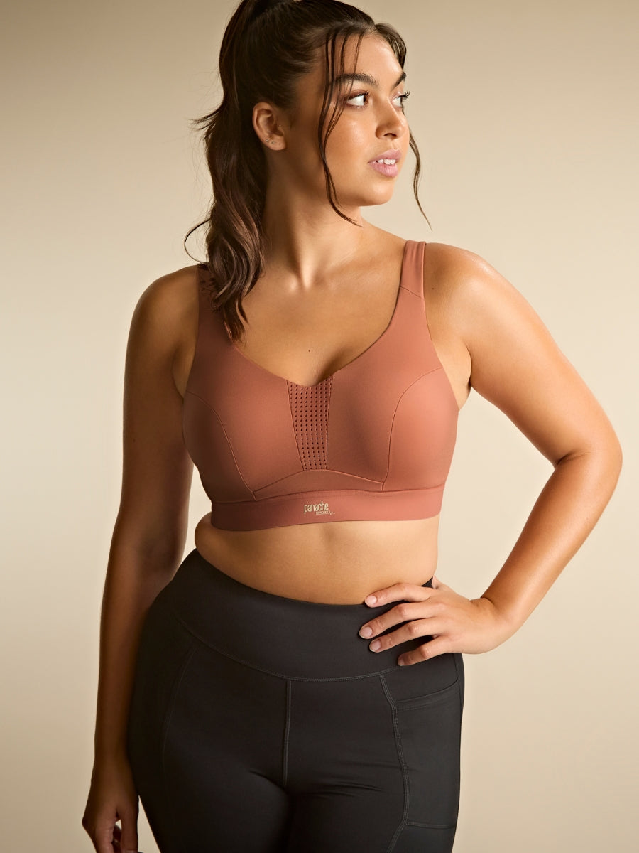 Endurance Wired Racerback Sports Bra - Sienna Rose