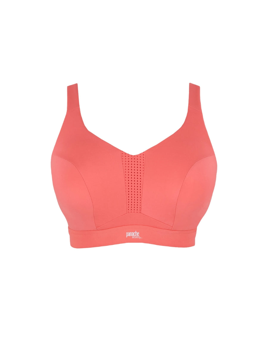 Endurance Wired Racerback Sports Bra - Grapefruit
