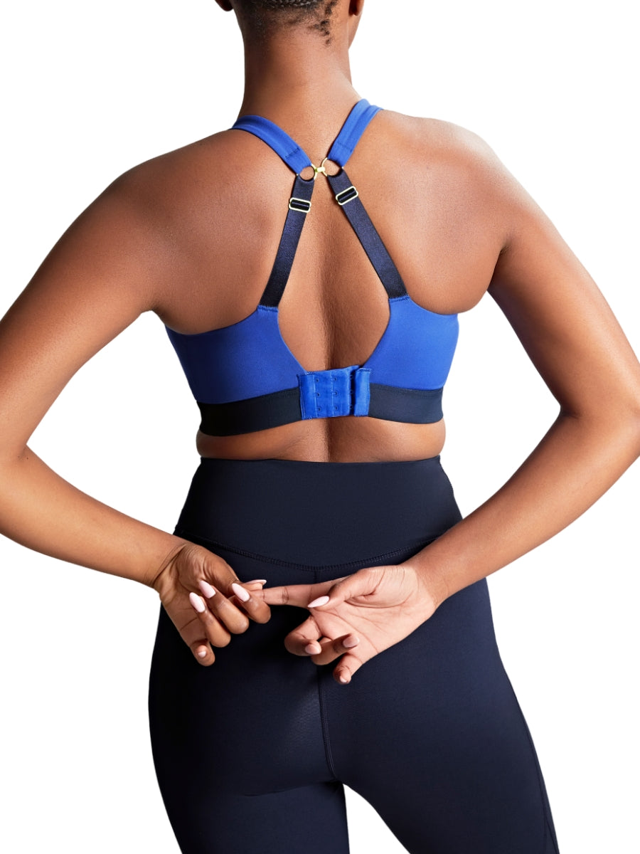 Endurance Wired Racerback Sports Bra - Blue