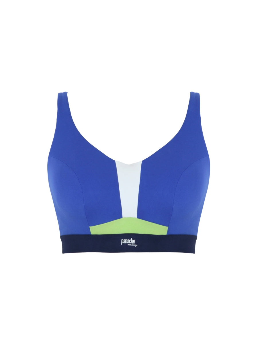 Endurance Wired Racerback Sports Bra - Blue