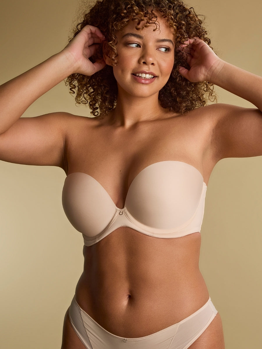 Faith Moulded Strapless Bra - Latte