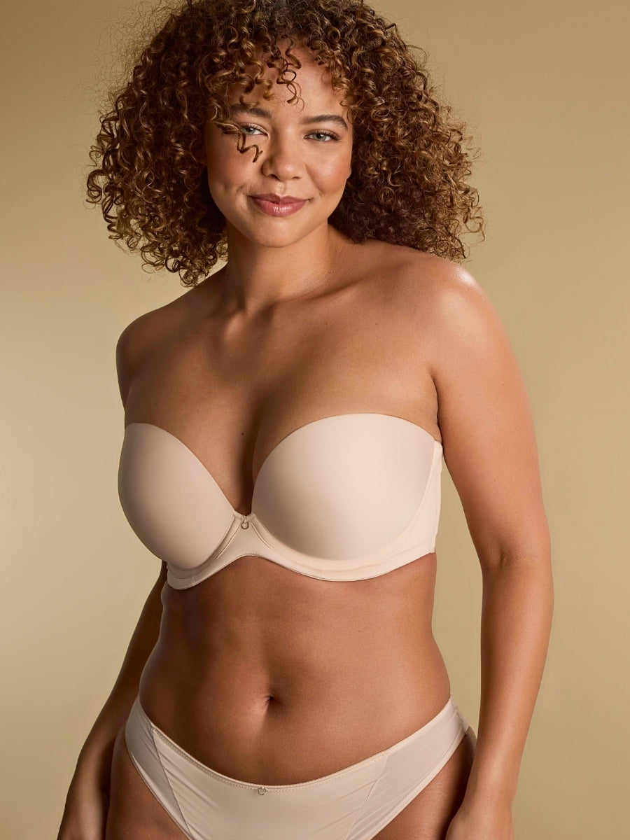 Faith Moulded Strapless Bra - Latte