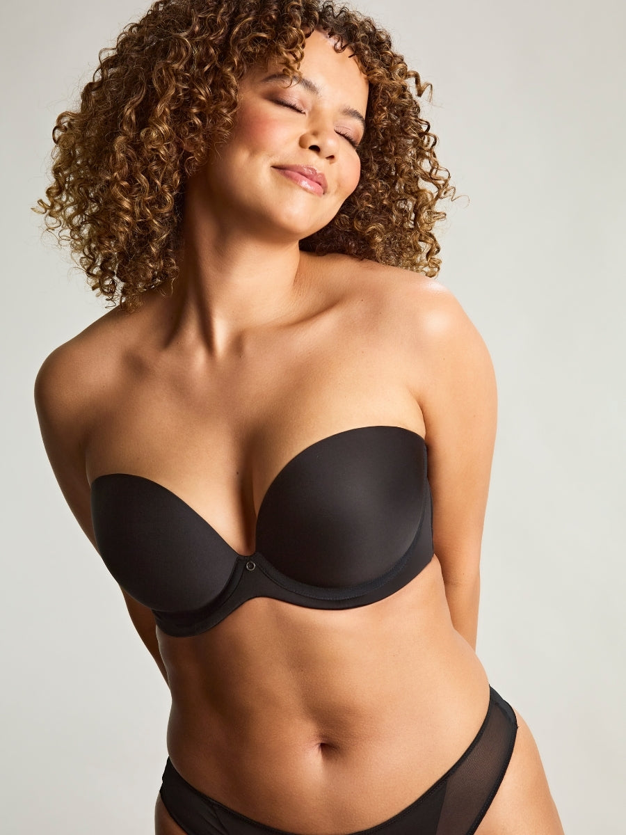 Faith Moulded Strapless Bra - Noir