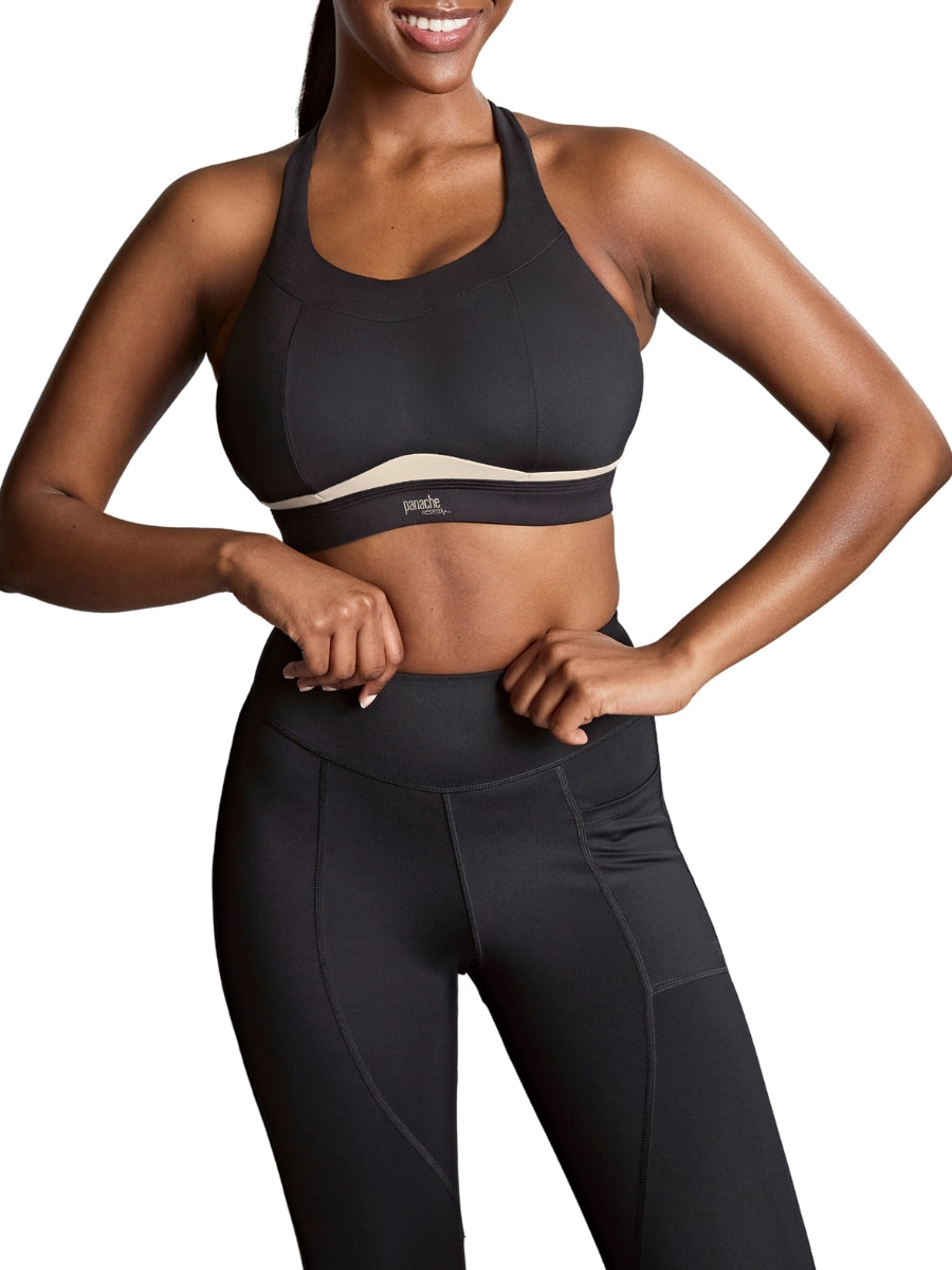 Freedom Non Wired Racerback Sports Bra - Black/Chalk