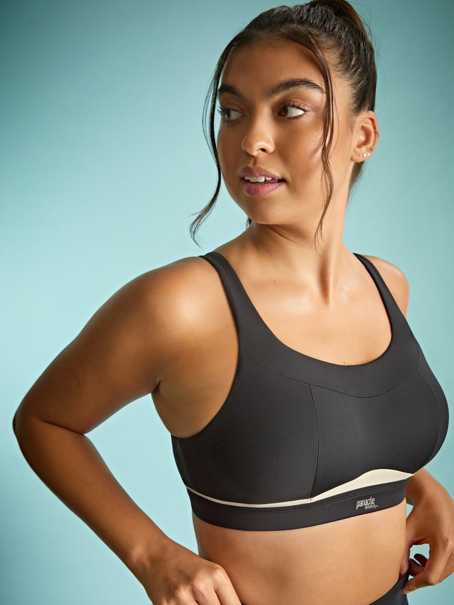 Freedom Non Wired Racerback Sports Bra - Black/Chalk