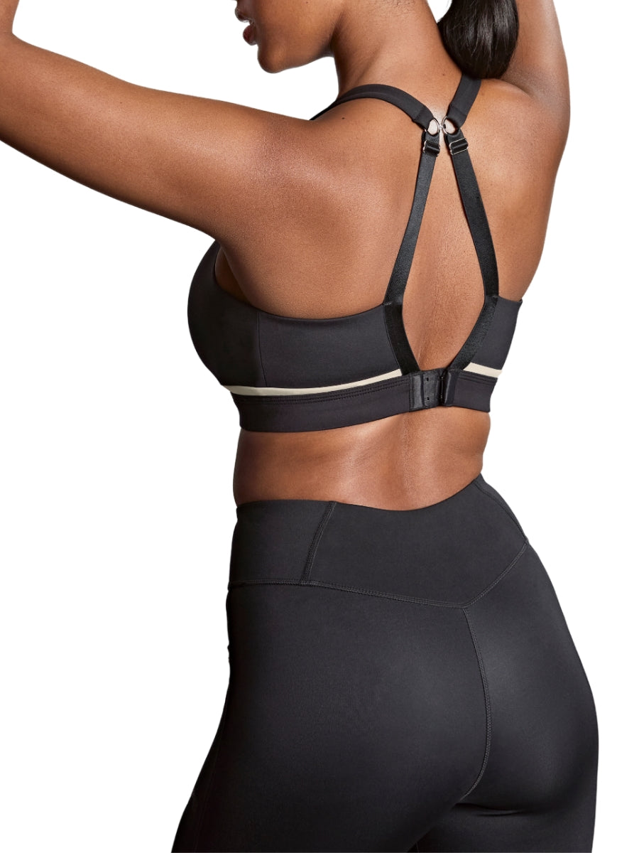Freedom Non Wired Racerback Sports Bra - Black/Chalk