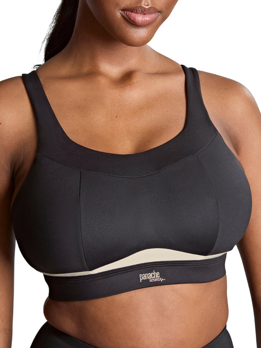 Freedom Non Wired Racerback Sports Bra - Black/Chalk