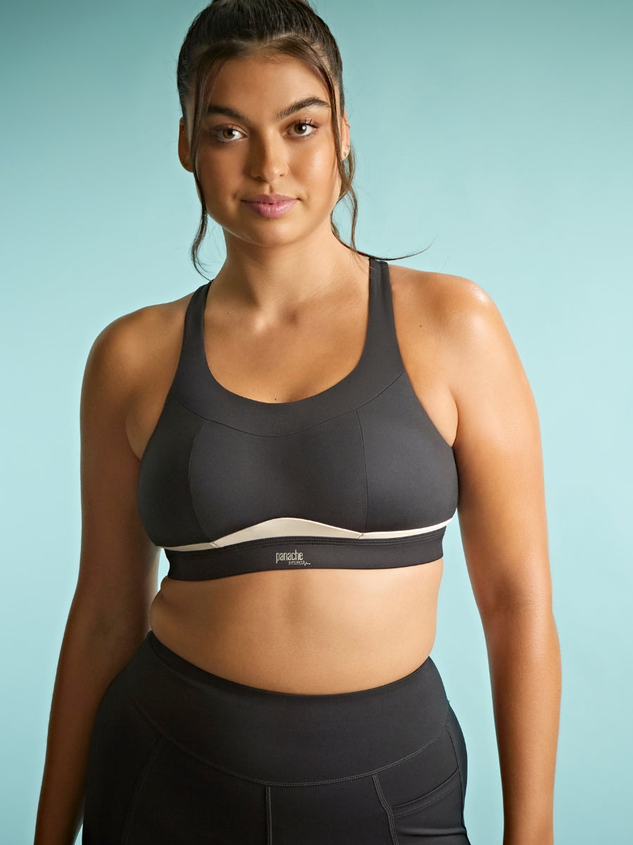 Freedom Non Wired Racerback Sports Bra - Black/Chalk