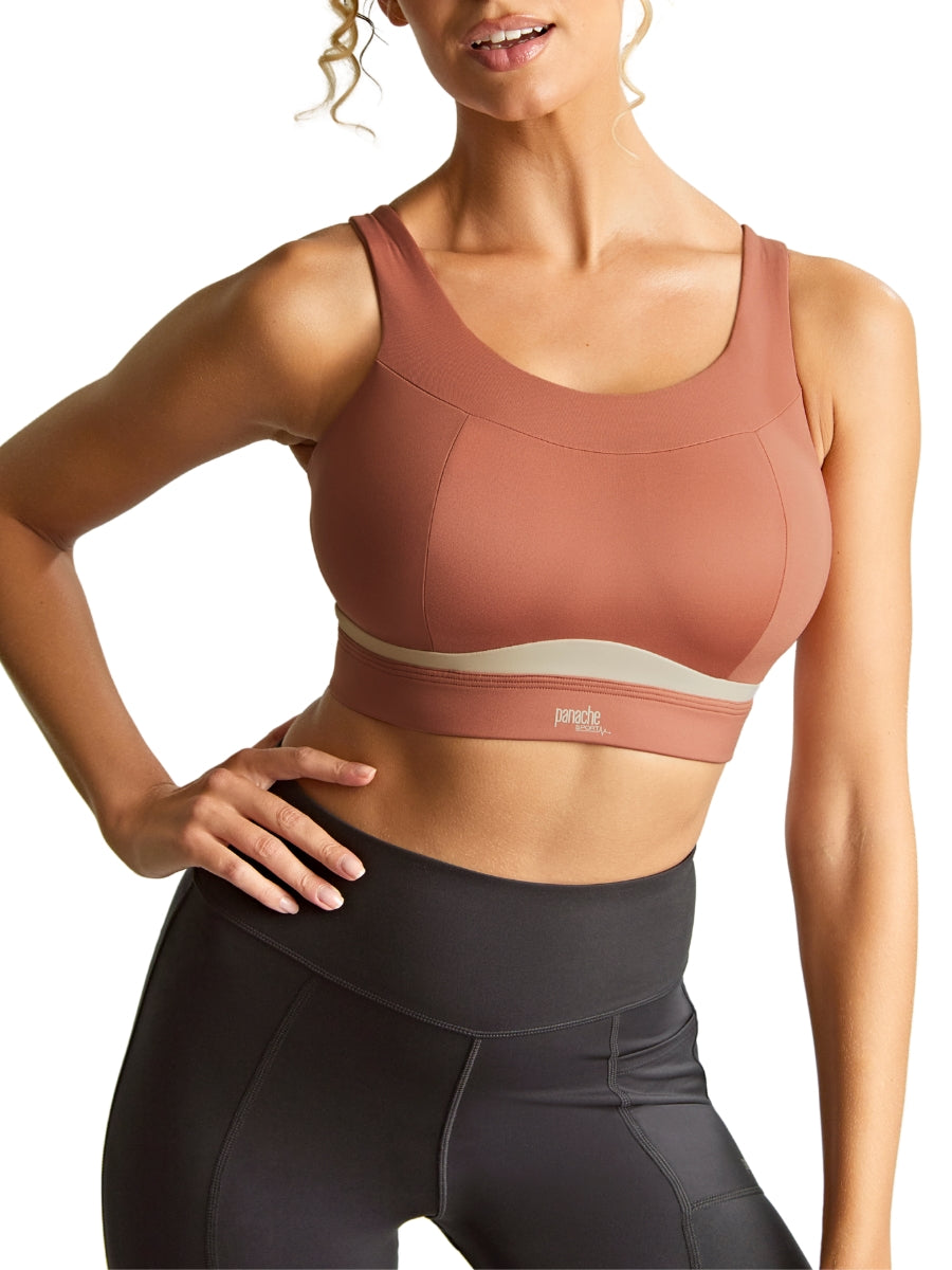 Freedom Non Wired Racerback Sports Bra - Sienna Rose/Chalk
