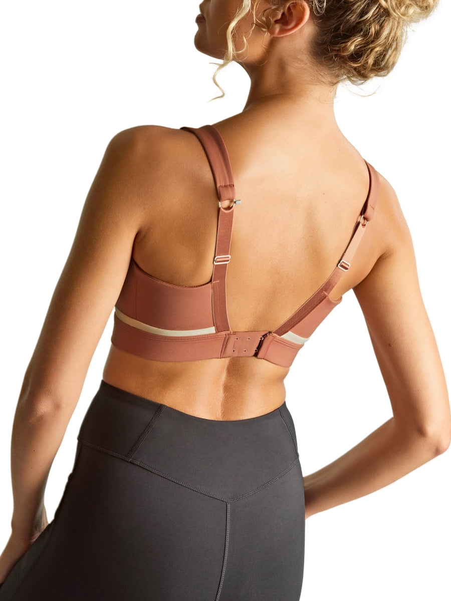 Freedom Non Wired Racerback Sports Bra - Sienna Rose/Chalk