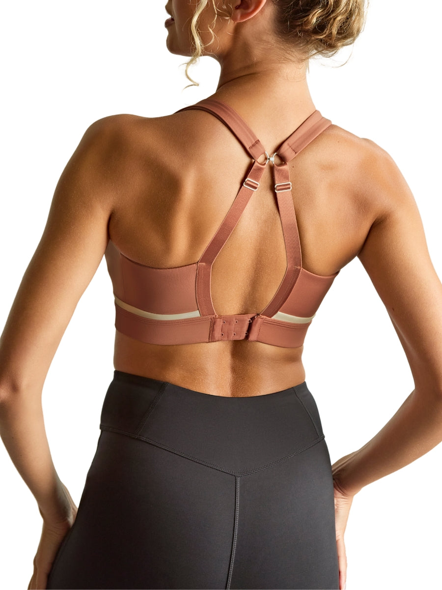 Freedom Non Wired Racerback Sports Bra - Sienna Rose/Chalk