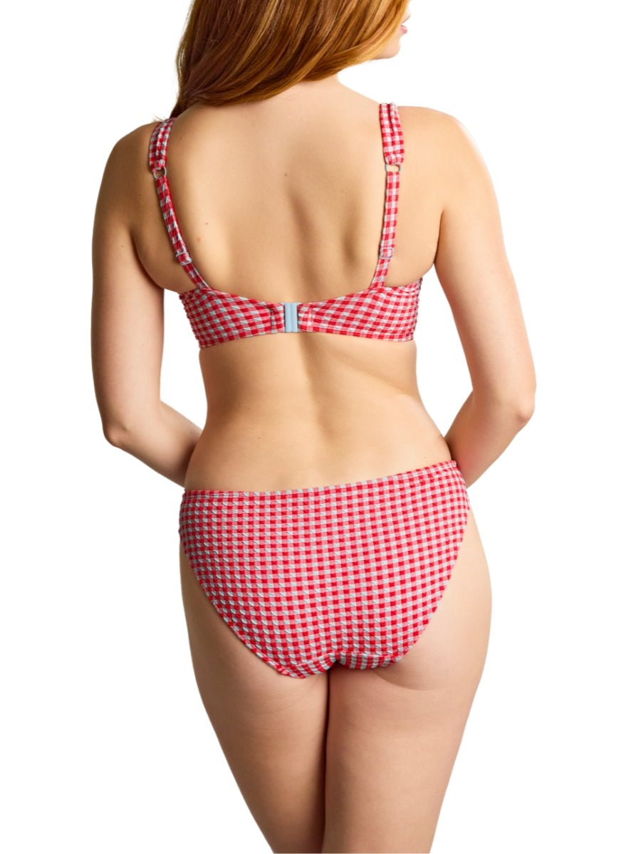 Gingham Olivia Full Cup Bikini Top - Red Gingham