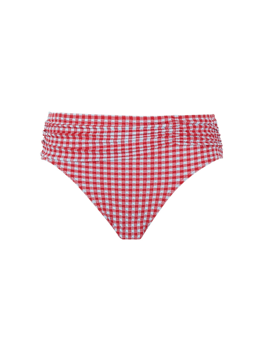 Gingham Midi Bikini Brief