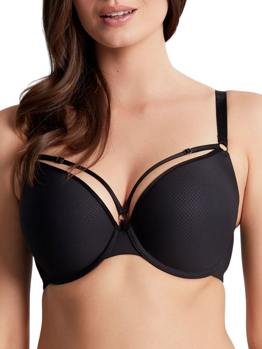 panache elan luxe moulded plunge bra noir