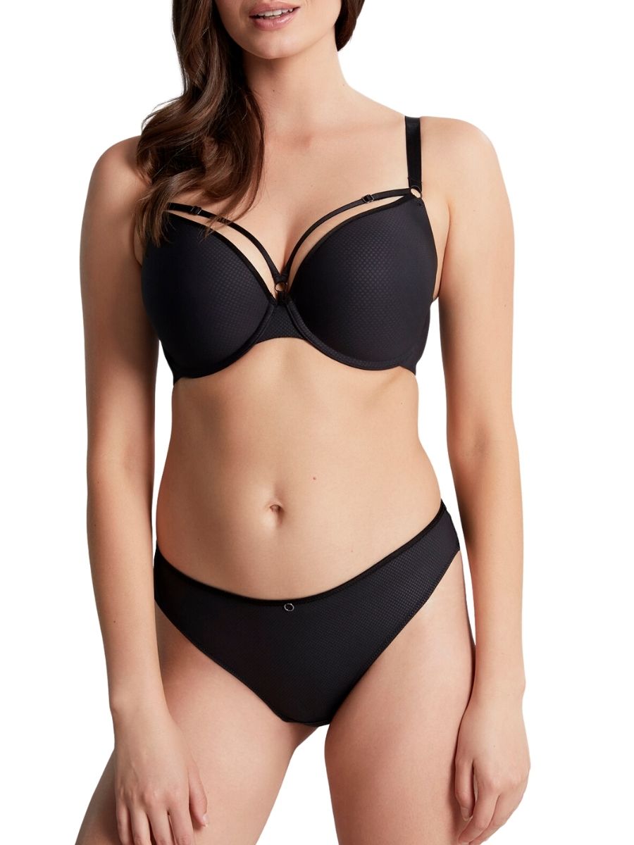 panache elan luxe moulded plunge bra noir
