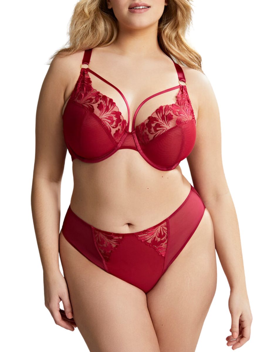 sculptresse jaida plunge bra scarlet