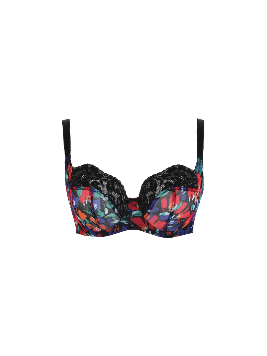 Nina Balcony Bra - Black/Floral
