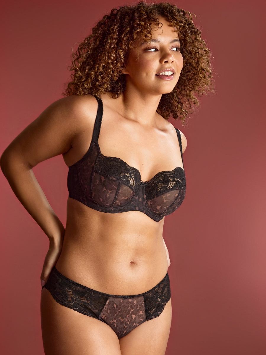 Nina Balcony Bra - Black Leopard
