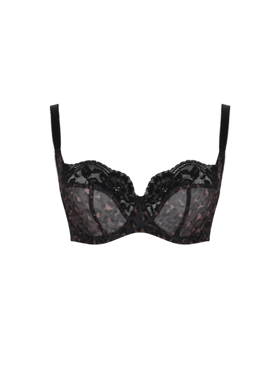 Nina Balcony Bra - Black Leopard