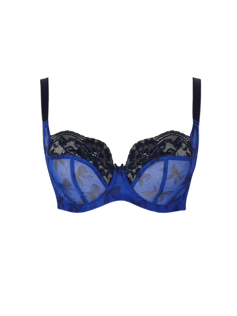 Nina Balcony Bra - Blue Bows