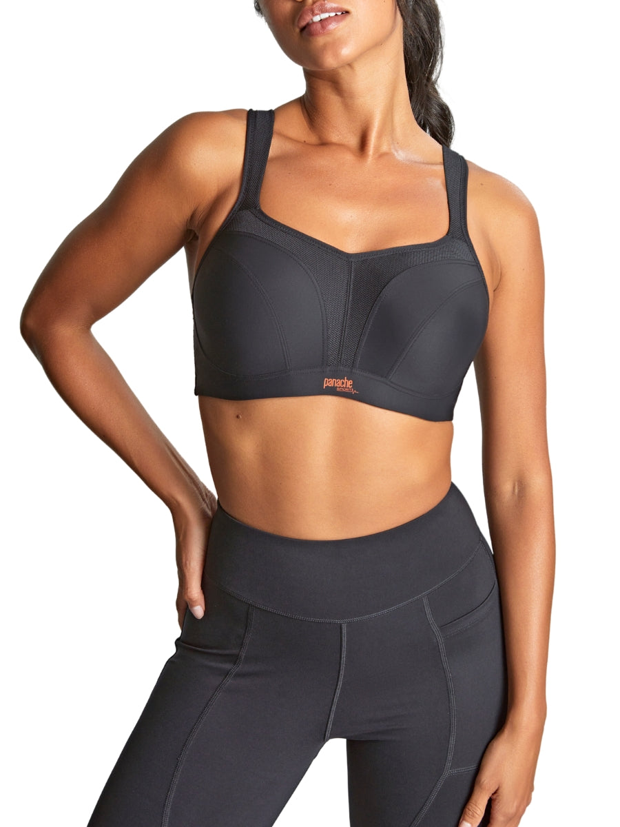 Power Wired Racerback Sports Bra - Black