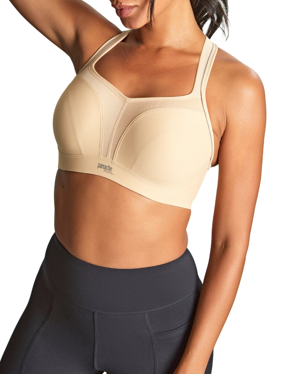 Power Wired Racerback Sports Bra - Latte